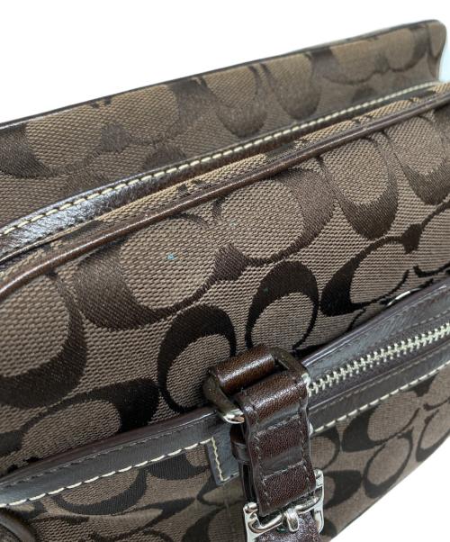 COACH（コーチ）COACH (コーチ) シグネチャー ハンプトンズ サッチェル バッグ ブラウンの古着・服飾アイテム