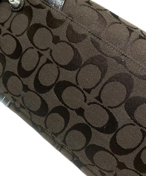 COACH（コーチ）COACH (コーチ) シグネチャー ハンプトンズ サッチェル バッグ ブラウンの古着・服飾アイテム