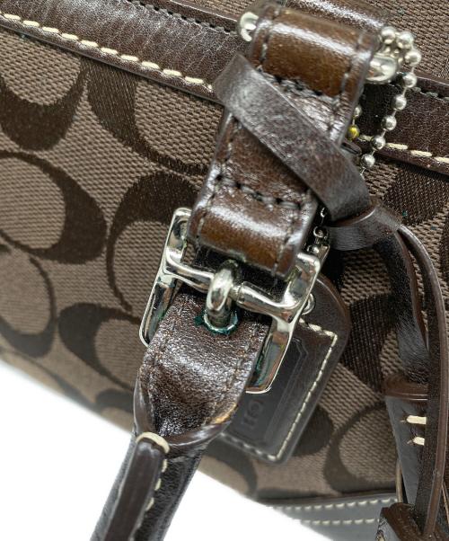 COACH（コーチ）COACH (コーチ) シグネチャー ハンプトンズ サッチェル バッグ ブラウンの古着・服飾アイテム