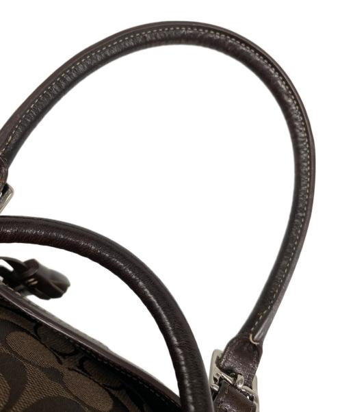 COACH（コーチ）COACH (コーチ) シグネチャー ハンプトンズ サッチェル バッグ ブラウンの古着・服飾アイテム