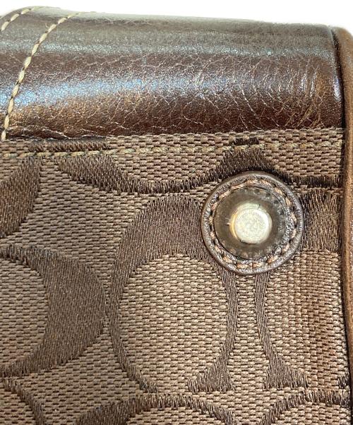 COACH（コーチ）COACH (コーチ) シグネチャー ハンプトンズ サッチェル バッグ ブラウンの古着・服飾アイテム