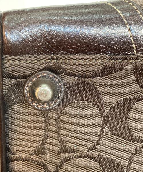 COACH（コーチ）COACH (コーチ) シグネチャー ハンプトンズ サッチェル バッグ ブラウンの古着・服飾アイテム