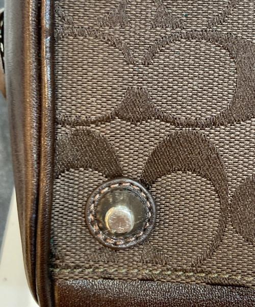 COACH（コーチ）COACH (コーチ) シグネチャー ハンプトンズ サッチェル バッグ ブラウンの古着・服飾アイテム