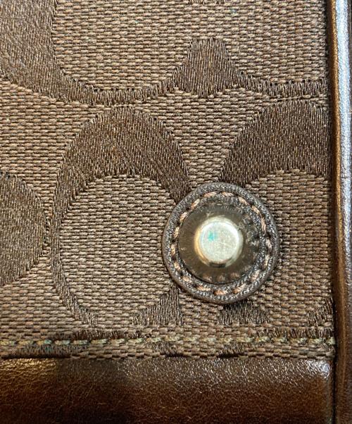 COACH（コーチ）COACH (コーチ) シグネチャー ハンプトンズ サッチェル バッグ ブラウンの古着・服飾アイテム