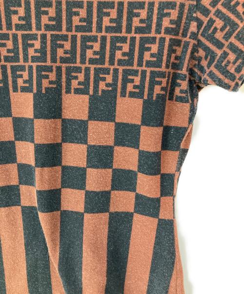 FENDI（フェンディ）FENDI (フェンディ) ズッカ×ペカン切替半袖カットソー ブラウン サイズ:無の古着・服飾アイテム