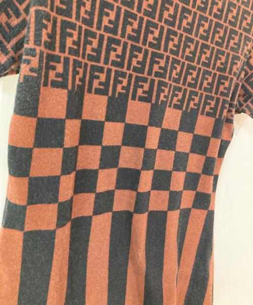 FENDI（フェンディ）FENDI (フェンディ) ズッカ×ペカン切替半袖カットソー ブラウン サイズ:無の古着・服飾アイテム