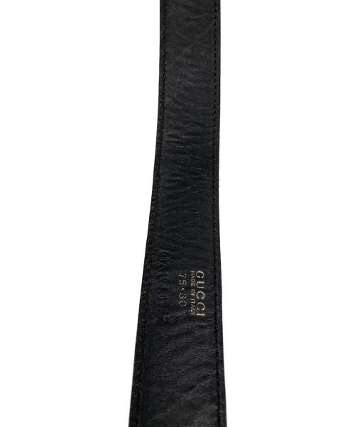 GUCCI（グッチ）GUCCI (グッチ) BIG ホースビット レザーベルト ブラック サイズ: 75cm (W30)の古着・服飾アイテム