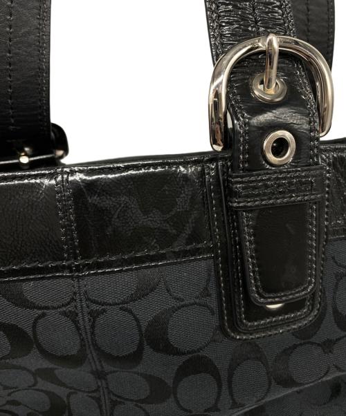 COACH（コーチ）COACH (コーチ) ソーホー シグネチャー トートバッグ ブラックの古着・服飾アイテム