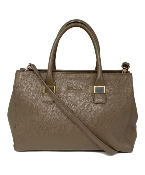 FURLA（フルラ）FURLA (フルラ) 2WAYショルダーバッグ グレージュの古着・服飾アイテム