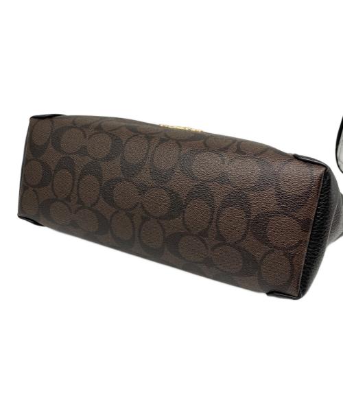 COACH（コーチ）COACH (コーチ) ケイシー サッチェル シグネチャー キャンバス 2WAYショルダーバッグ ブラックの古着・服飾アイテム