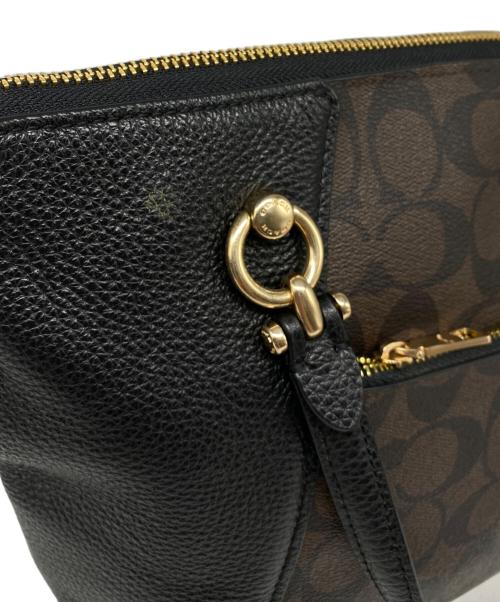 COACH（コーチ）COACH (コーチ) ケイシー サッチェル シグネチャー キャンバス 2WAYショルダーバッグ ブラックの古着・服飾アイテム