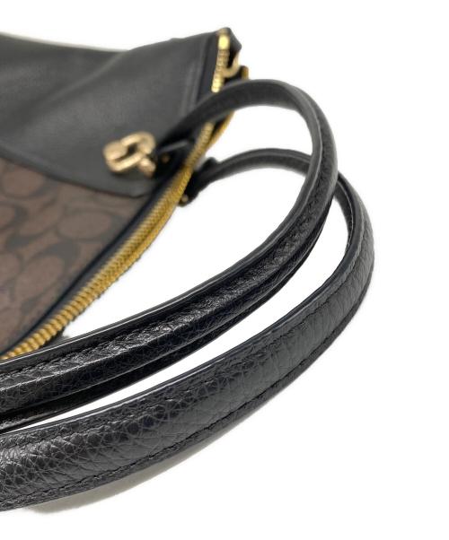 COACH（コーチ）COACH (コーチ) ケイシー サッチェル シグネチャー キャンバス 2WAYショルダーバッグ ブラックの古着・服飾アイテム