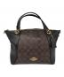 COACH（コーチ）の古着「ケイシー サッチェル シグネチャー キャンバス 2WAYショルダーバッグ」｜ブラック