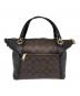 COACH (コーチ) ケイシー サッチェル シグネチャー キャンバス 2WAYショルダーバッグ ブラック：10000円