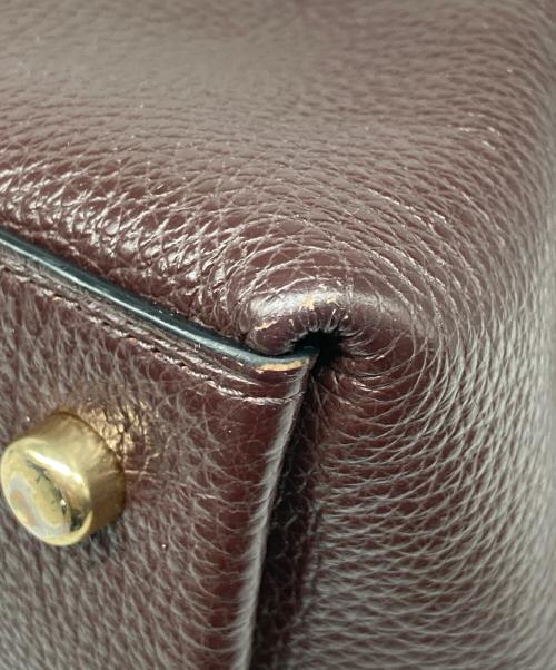 COACH（コーチ）COACH (コーチ) ペブルレザー ミニ エマ サッチェル 2WAY ショルダー バッグ ブラウンの古着・服飾アイテム