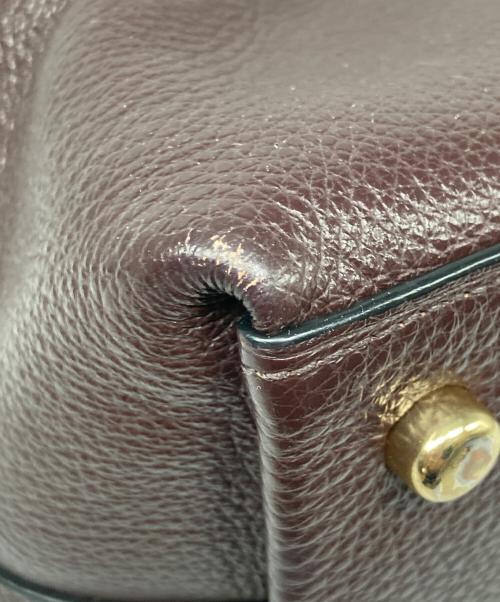 COACH（コーチ）COACH (コーチ) ペブルレザー ミニ エマ サッチェル 2WAY ショルダー バッグ ブラウンの古着・服飾アイテム
