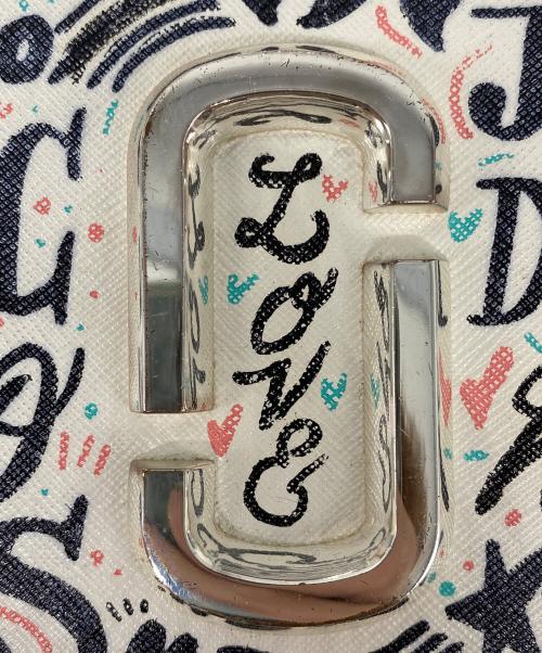 MARC JACOBS（マークジェイコブス）MARC JACOBS (マークジェイコブス) THE SNAPSHOT DTM ショルダーバッグ ホワイト×ブラックの古着・服飾アイテム