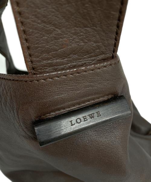 LOEWE（ロエベ）LOEWE (ロエベ) ソフトレザーショルダーバッグ ブラウンの古着・服飾アイテム