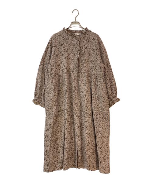 CROSS×LINEN（クロス×リネン）CROSS×LINEN (クロス×リネン) Samansa Mos2 (サマンサモスモス) フリル花柄ロングワンピース ピンク サイズ:Ｓの古着・服飾アイテム