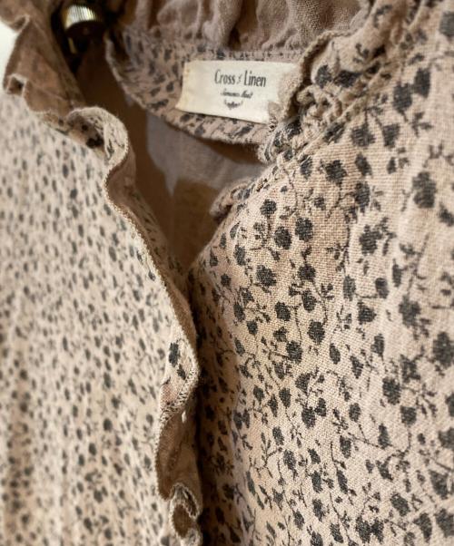 CROSS×LINEN（クロス×リネン）CROSS×LINEN (クロス×リネン) Samansa Mos2 (サマンサモスモス) フリル花柄ロングワンピース ピンク サイズ:Ｓの古着・服飾アイテム
