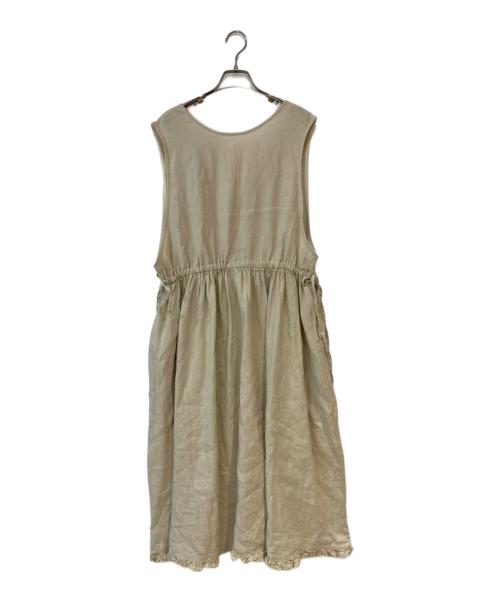 Samansa Mos2（サマンサモスモス）Samansa Mos2 (サマンサモスモス) 【Water less Linen】前後2WAYジャンパースカートリネン前後2WAYジャンパースカート アイボリー サイズ:Ｆreeの古着・服飾アイテム