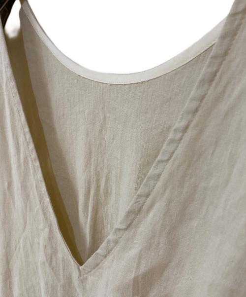 Samansa Mos2（サマンサモスモス）Samansa Mos2 (サマンサモスモス) 【Water less Linen】前後2WAYジャンパースカートリネン前後2WAYジャンパースカート アイボリー サイズ:Ｆreeの古着・服飾アイテム