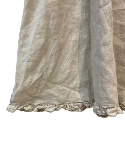 Samansa Mos2（サマンサモスモス）Samansa Mos2 (サマンサモスモス) 【Water less Linen】前後2WAYジャンパースカートリネン前後2WAYジャンパースカート アイボリー サイズ:Ｆreeの古着・服飾アイテム