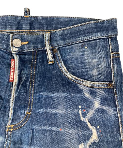 DSQUARED2（ディースクエアード）DSQUARED2 (ディースクエアード) Skinny Dan Jean ダメージスキニージーンズ インディゴ サイズ:42の古着・服飾アイテム