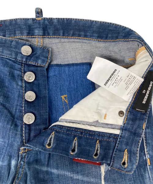 DSQUARED2（ディースクエアード）DSQUARED2 (ディースクエアード) Skinny Dan Jean ダメージスキニージーンズ インディゴ サイズ:42の古着・服飾アイテム