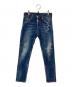 DSQUARED2（ディースクエアード）の古着「Skinny Dan Jean ダメージスキニージーンズ」｜インディゴ