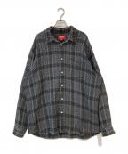 SUPREMEシュプリーム）の古着「23SS Basket Weave Plaid Shirt」｜Black