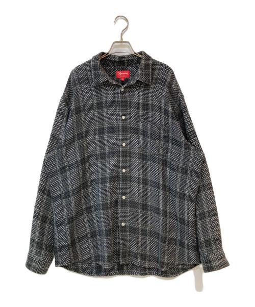 SUPREME（シュプリーム）SUPREME (シュプリーム) 23SS Basket Weave Plaid Shirt Black サイズ:ＸＬの古着・服飾アイテム