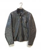 Searsシアーズ）の古着「80s シングルライダースジャケット」｜ブラック