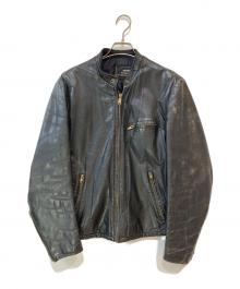 Sears（シアーズ）の古着「80s シングルライダースジャケット」｜ブラック