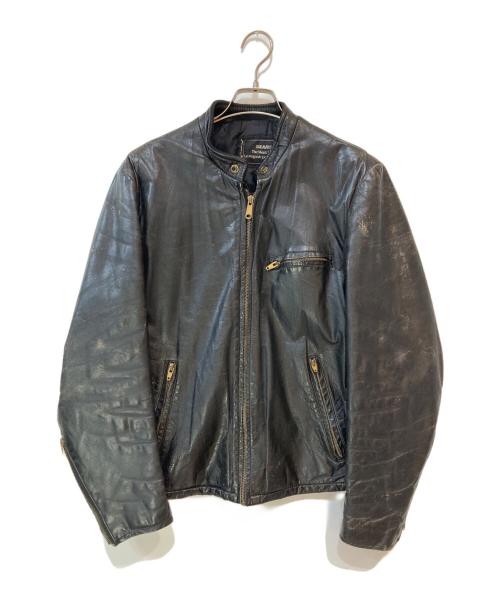 Sears（シアーズ）Sears (シアーズ) 80s シングルライダースジャケット ブラック サイズ:36の古着・服飾アイテム