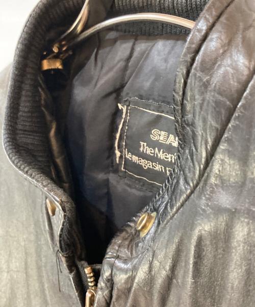 Sears（シアーズ）Sears (シアーズ) 80s シングルライダースジャケット ブラック サイズ:36の古着・服飾アイテム