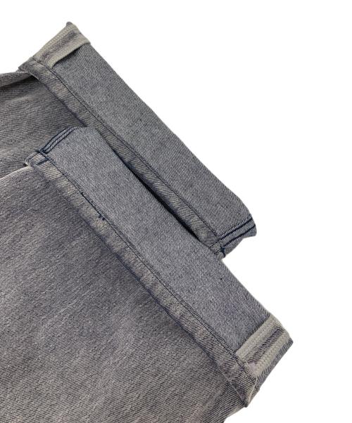 MUSUBORE（ムスボレ）MUSUBORE (ムスボレ) flocky wide denim PT グレー サイズ:1の古着・服飾アイテム