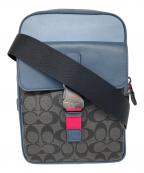 COACHコーチ）の古着「トラック パック カラーブロック シグネチャー キャンバス ショルダーバッグ」｜ブルー