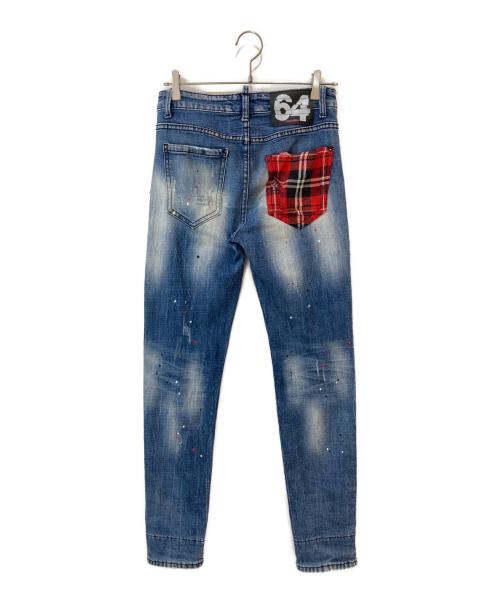 DSQUARED2（ディースクエアード）DSQUARED2 (ディースクエアード) ダメージ加工デニムパンツ インディゴ サイズ:不明の古着・服飾アイテム