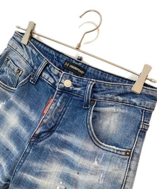 DSQUARED2（ディースクエアード）DSQUARED2 (ディースクエアード) ダメージ加工デニムパンツ インディゴ サイズ:不明の古着・服飾アイテム