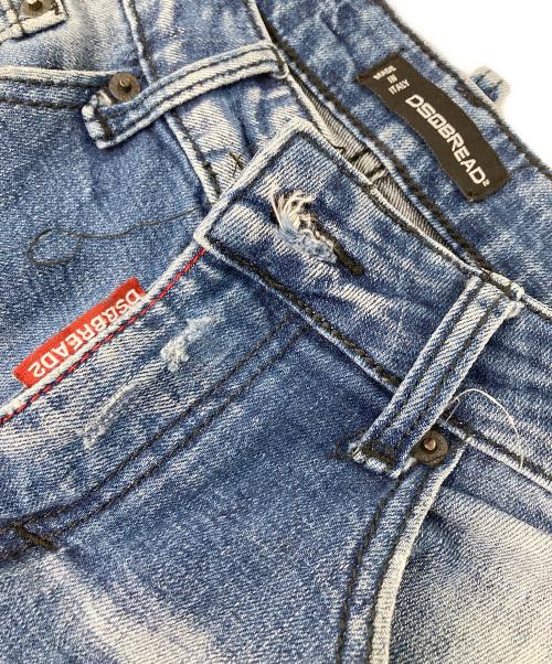 DSQUARED2（ディースクエアード）DSQUARED2 (ディースクエアード) ダメージ加工デニムパンツ インディゴ サイズ:不明の古着・服飾アイテム
