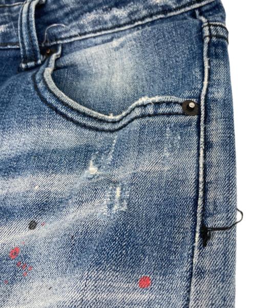 DSQUARED2（ディースクエアード）DSQUARED2 (ディースクエアード) ダメージ加工デニムパンツ インディゴ サイズ:不明の古着・服飾アイテム