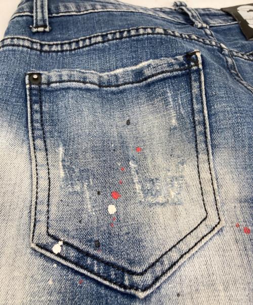 DSQUARED2（ディースクエアード）DSQUARED2 (ディースクエアード) ダメージ加工デニムパンツ インディゴ サイズ:不明の古着・服飾アイテム