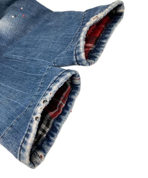 DSQUARED2（ディースクエアード）DSQUARED2 (ディースクエアード) ダメージ加工デニムパンツ インディゴ サイズ:不明の古着・服飾アイテム