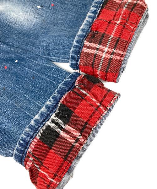 DSQUARED2（ディースクエアード）DSQUARED2 (ディースクエアード) ダメージ加工デニムパンツ インディゴ サイズ:不明の古着・服飾アイテム