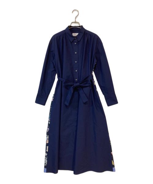 S.ESSENTIALS（エス エッセンシャルズ）S.ESSENTIALS (エス エッセンシャルズ) 切替シャツワンピース ネイビー サイズ:38の古着・服飾アイテム