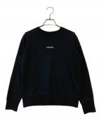 LACOSTEラコステ）の古着「ブランドネームロゴステッチクルーネックスウェット」｜ブラック