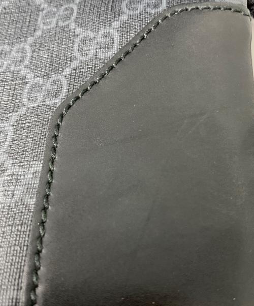 GUCCI（グッチ）GUCCI (グッチ) GGスプリーム シェリーライン ドローストリング ナップサック ブラックの古着・服飾アイテム