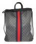 GUCCI（グッチ）の古着「GGスプリーム シェリーライン ドローストリング ナップサック」｜ブラック