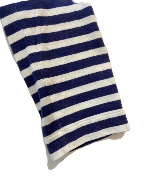 PLAY COMME des GARCONS（プレイコムデギャルソン）PLAY COMME des GARCONS (プレイコムデギャルソン) ワンポイントボーダーL/S Tシャツ ネイビー サイズ:Mの古着・服飾アイテム